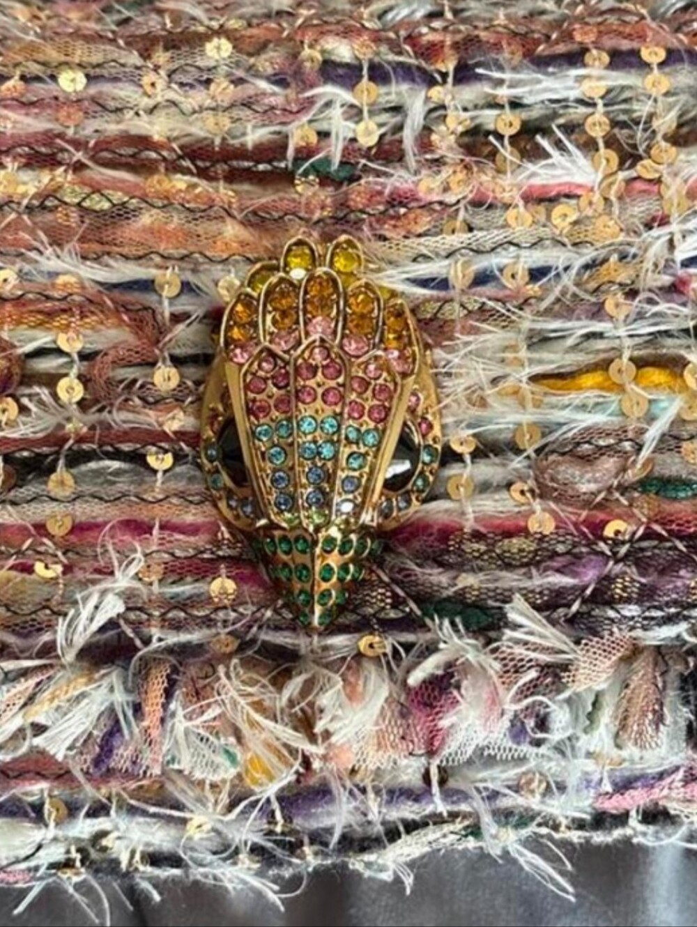 Kurt Geiger Tweed Sequin Crossbody Bag Nwot - Picture 6 of 12
